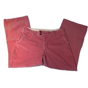 L.L. Bean Everyday Corduroy Pants Pink HighRise Bootcut 12 Reg Women VTG Y2K